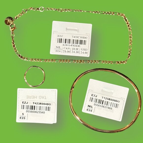 3 piece Mia - Gold Ring (size 5), Anklet and Bracelet - NWT - Picture 1 of 5
